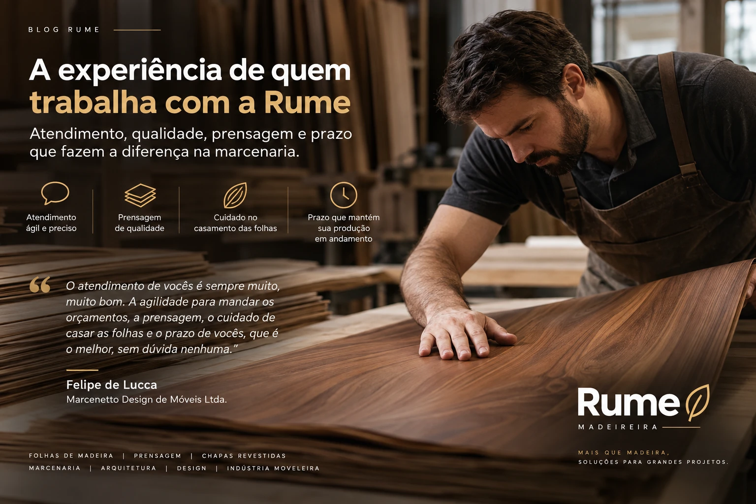 Prensagem de folhas de madeira para marcenaria em projeto com lâmina natural